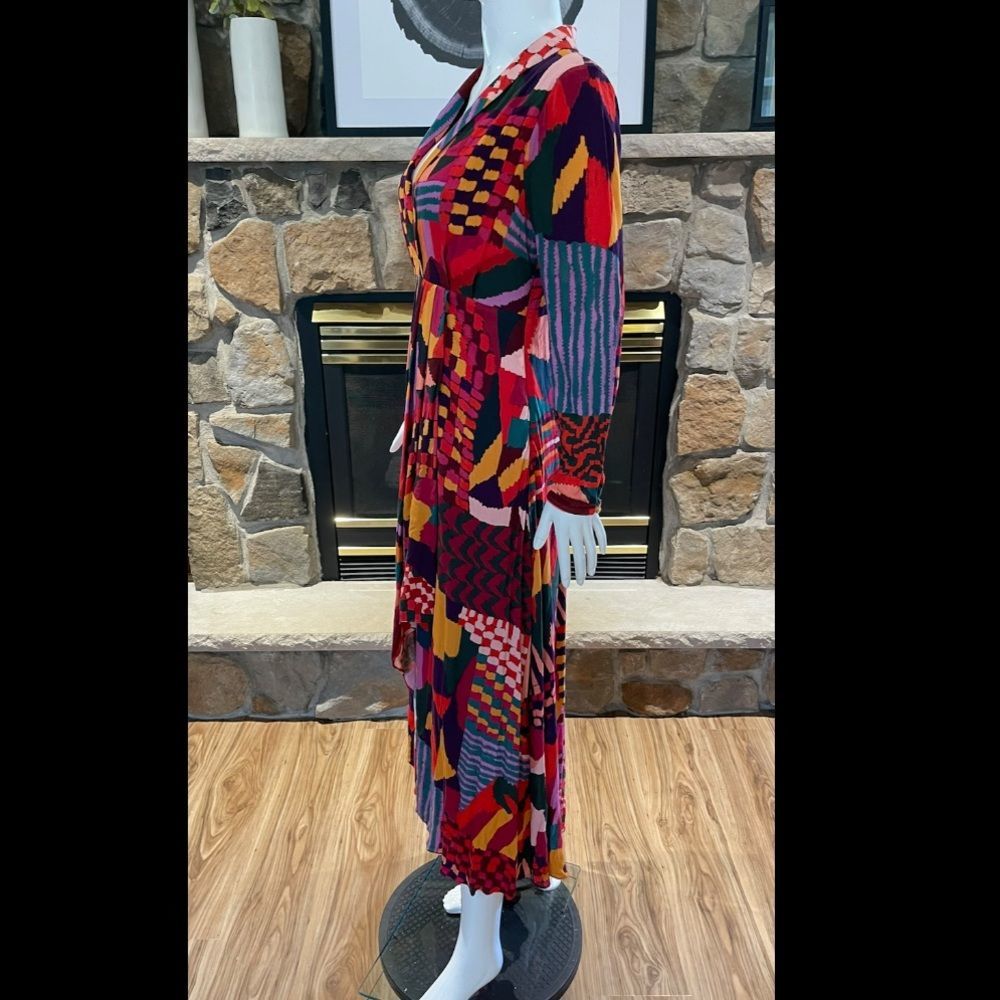 FARM RIO Red Abstract Patches Maxi Dress - Picture 7 of 10